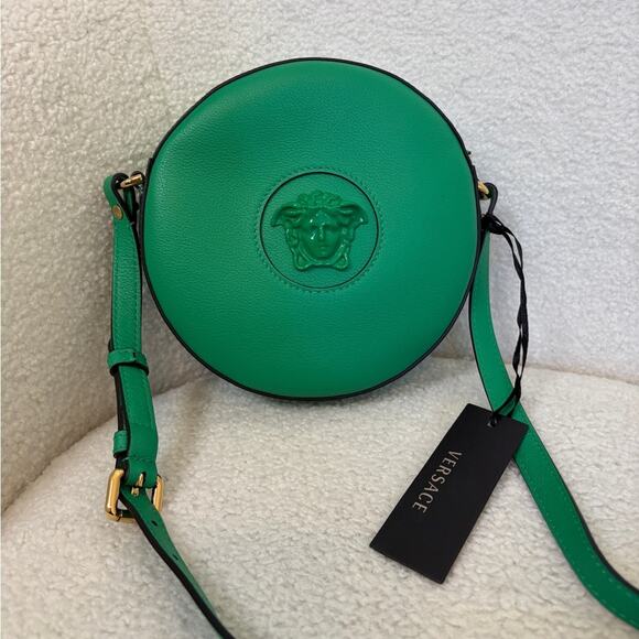 Versace Medusa Green Round Crossbody Bag - Picture 1 of 6